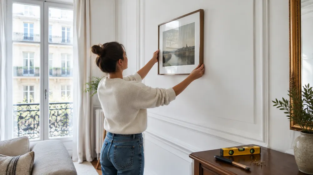 Accrocher un tableau au mur : clou, crochet ou cheville selon le mur et le poids