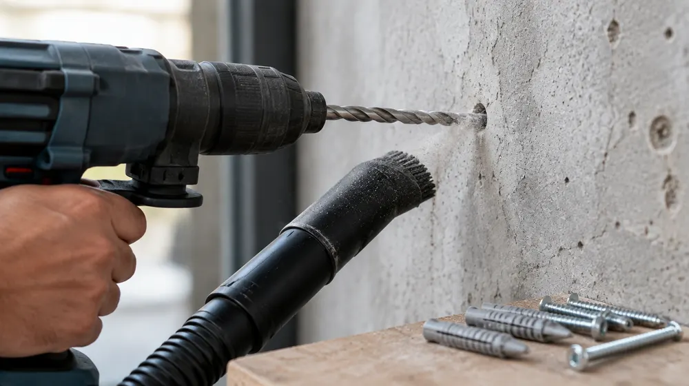 Percer un mur en béton (ou en brique) sans le faire éclater